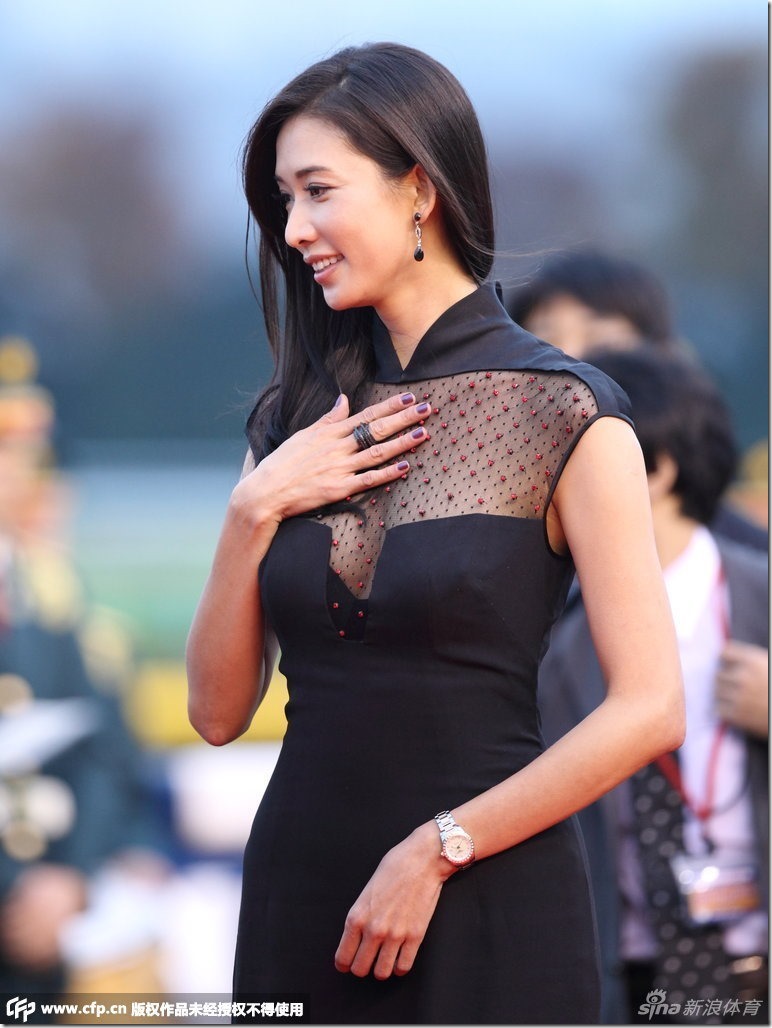 Lin Chi-ling, NOVEMBER 30, 2014 - Horse Racing : Lin Chi-Ling as presenter of Longines awards attends a ceremony of 34th Japan cup at Tokyo Racecourse Tokyo Japan on 30 Nov 2014. (Photo by Motoo Naka/AFLO)