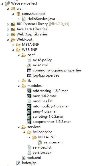 WebService开发实例（Axis2实现，无需安装，快速实现）第2张