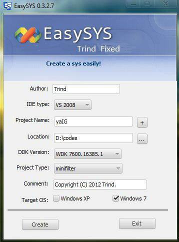 VS 驱动工程创建软件（EeasySyS）第1张