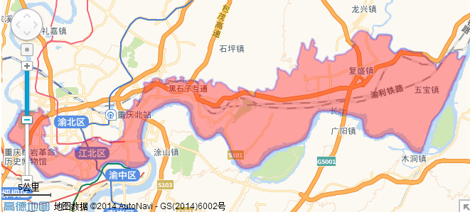 如何获得每个行政区域的边界轮廓图?举例:重庆市 江北区.图片