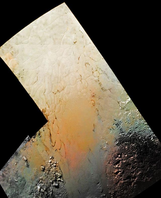 冥王星爱心内有一片银色冰冻平原