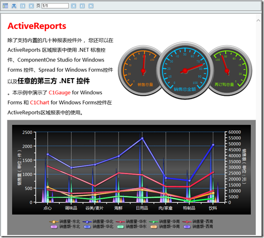 ActiveReports 嵌入第三方控件