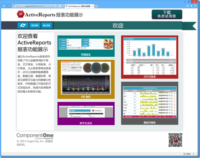 ActiveReports 报表功能展示