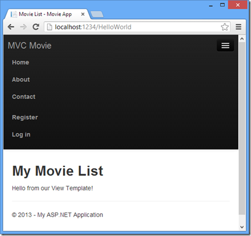 ASP.NET MVC 5 - 视图