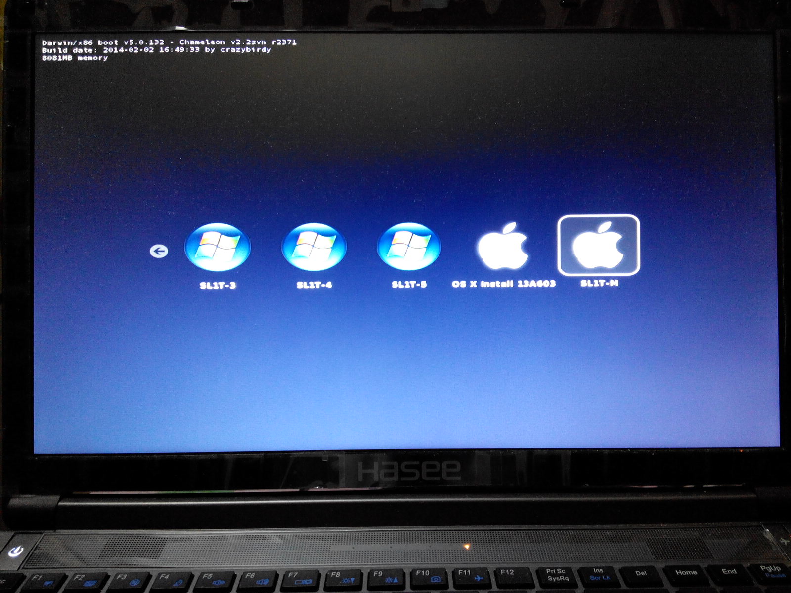 神舟K650c i7（W350STQ）上成功装好Mac OS X 10.9，兼谈如何安装WinXP、7、8.1、OSX、Ubuntu五系统（Chameleon、MBR）第10张