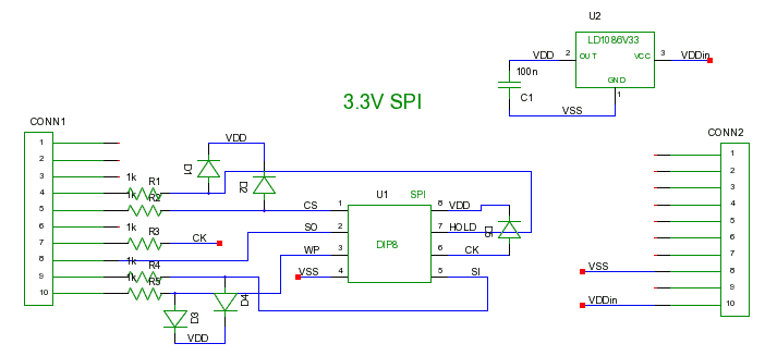 spi serial flash programmer schematic diagram