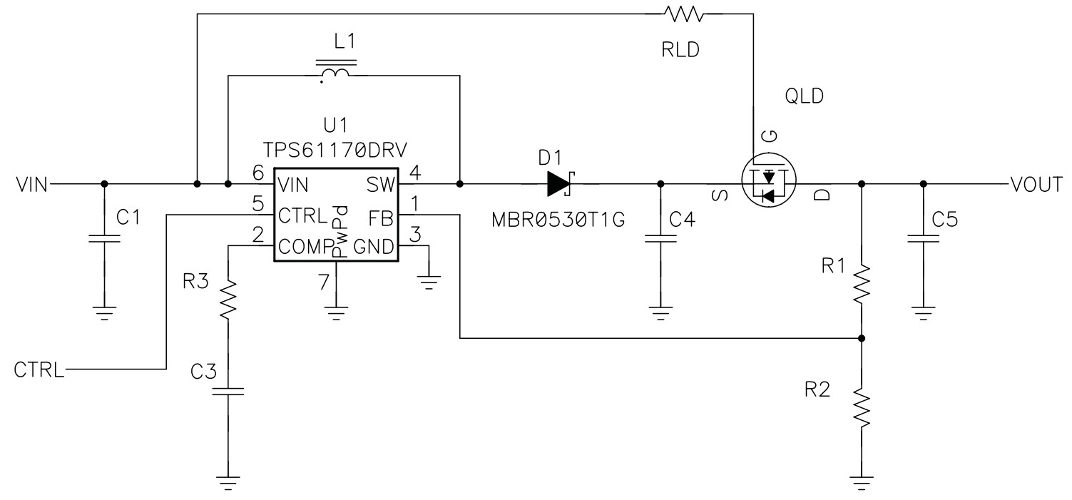 Tps61040 схема преобразователя