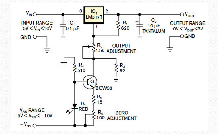 LM317 Based 0 to 3V Adjustable Power Supply - EEWeb