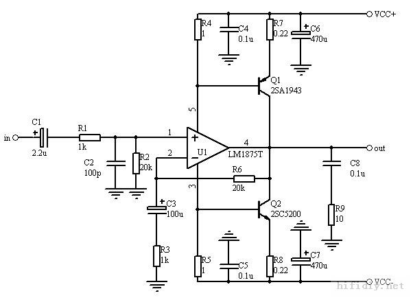 lm1875经典功放电路图图片