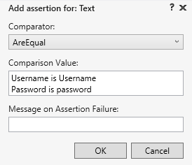 Add assertion for Text