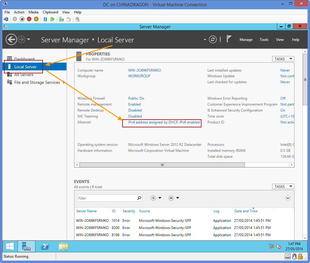 Network setting