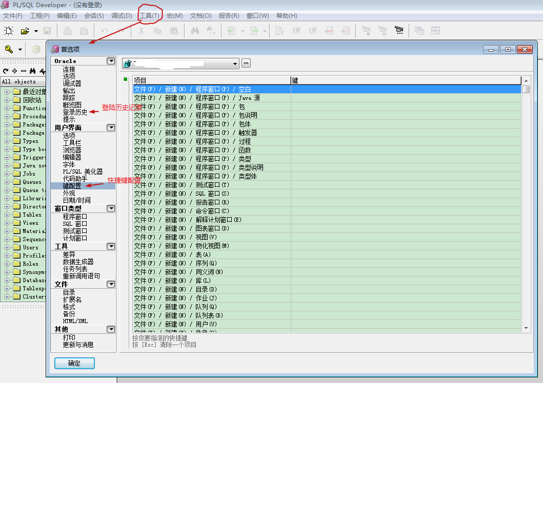 PLSQL常用配置之窗口/版面保存、SQL格式化/美化、SQL注释去掉注释等快捷键配置、登陆历史修改配置第2张