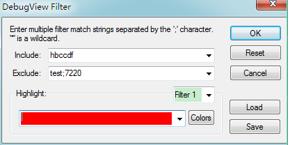 debugview_过滤与高亮