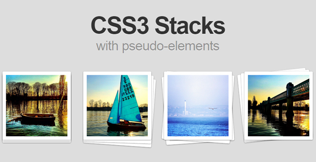 使用 CSS3 伪元素实现立体的照片堆叠效