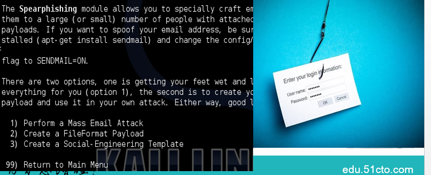 kali social engineering toolkit spear phising