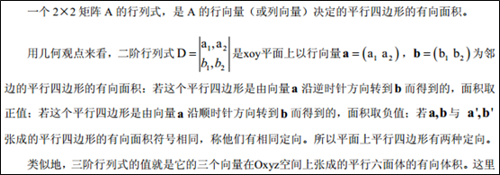 矩阵的行列式的几何意义_行列式的几何意义图