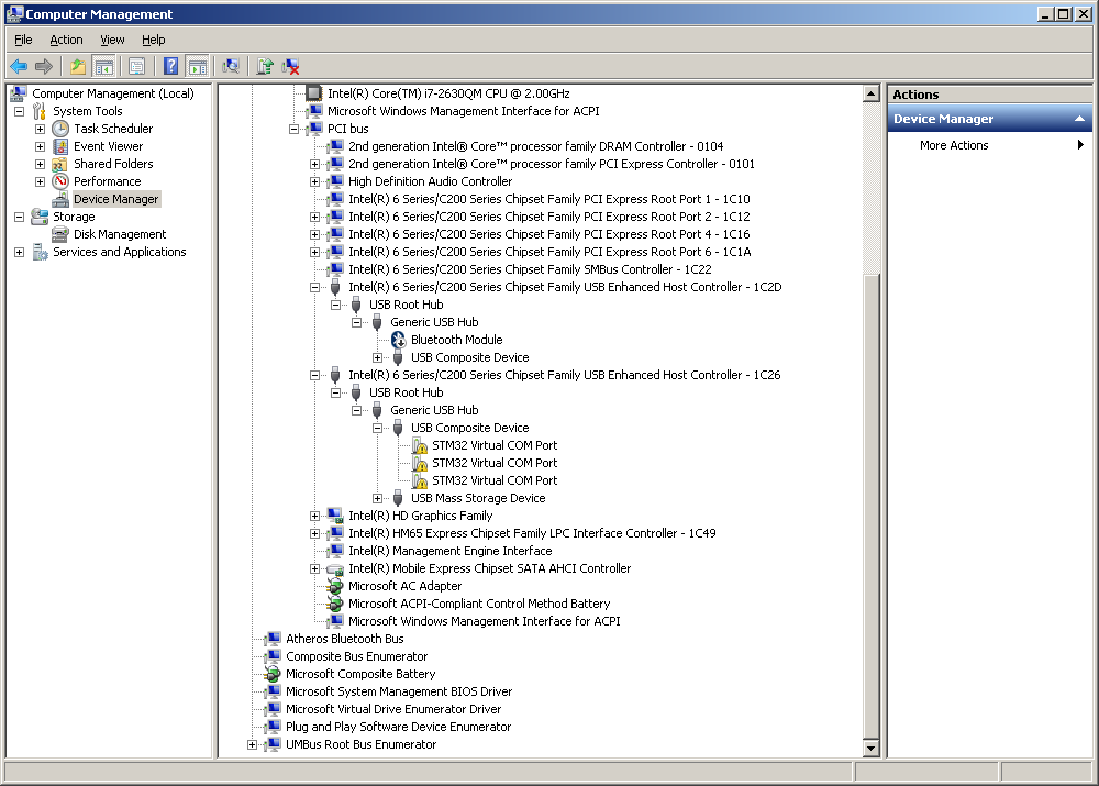 cdc acm driver windows 7