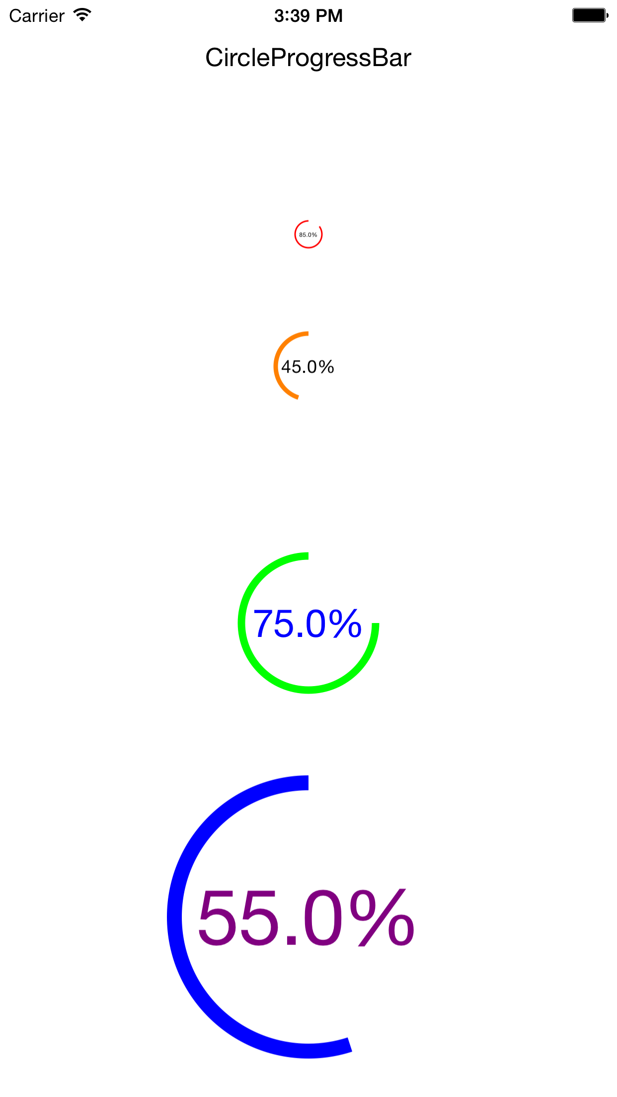 iOS开发笔记－根据frame大小动态调整fontSize的自适应文本及圆形进度条控件的实现...