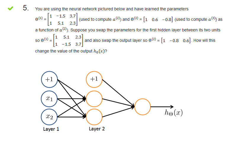 Neural networks representation 习题