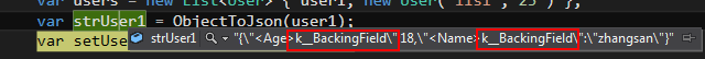 Json的序列化与反序列化以及乱入的k_BackingField