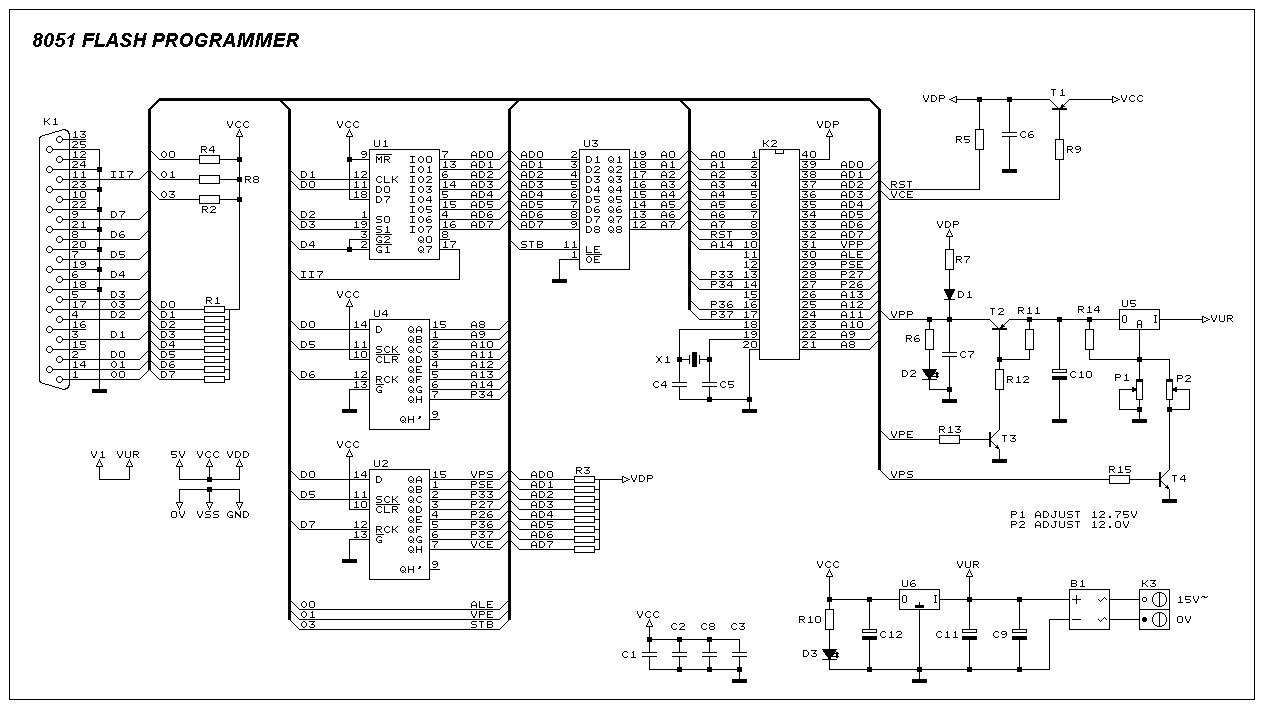 Программатор at89c2051 схема