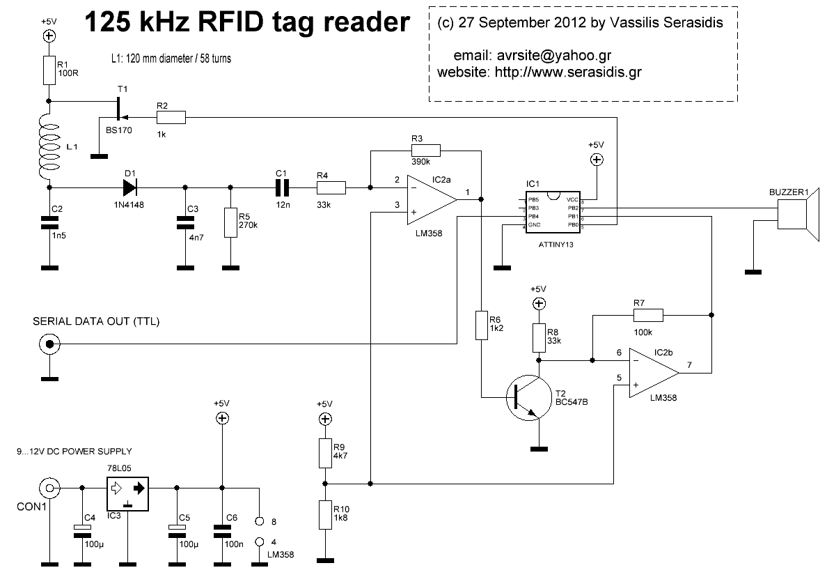 a) Schematic circuit diagram of the passive NFC tag for strain or