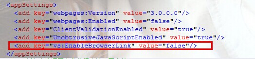 关闭 Visual Studio 2013 的 Browser Link 功能