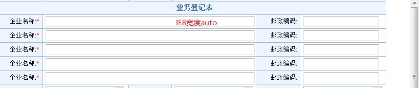 IE8宽度auto