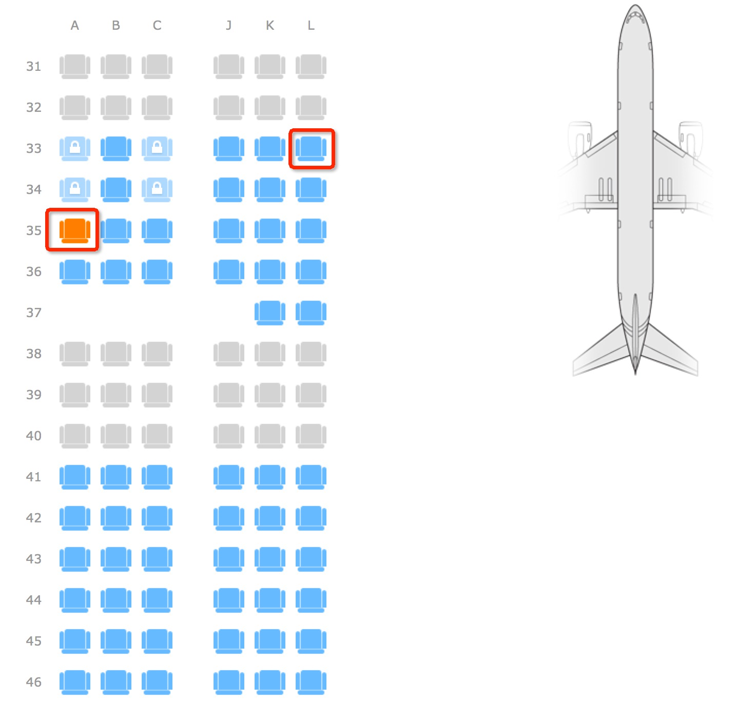 东航a330-200座位图图片